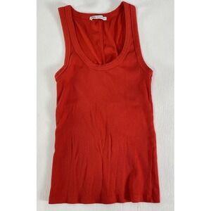 CBK Zara Basic red ribbed classic tank Top Women's Size M